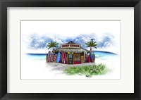 Tropical Fade Surf Shack Framed Print