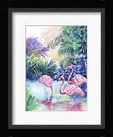 Three Flamingos Fine Art Print
