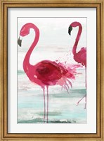 Beach Flamingoes Fine Art Print