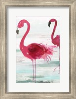 Beach Flamingoes Fine Art Print