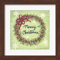 Merry Christmas Wreath Fine Art Print