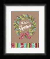 Merry Christmas Wreath Fine Art Print