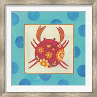 Happy Floral Crab Fine Art Print