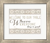 Welcome to Our Table Fine Art Print