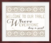 Welcome to Our Table Fine Art Print