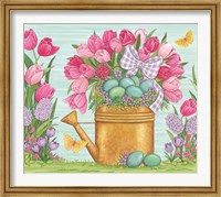 Tulips and Blue Eggs Fine Art Print