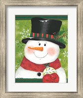 Snowman with Bulb Fine Art Print