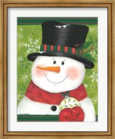 Snowman with Bulb Fine Art Print