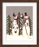 Snowy Day Snowmen Fine Art Print