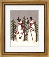 Snowy Day Snowmen Fine Art Print