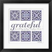 Grateful Tile Framed Print