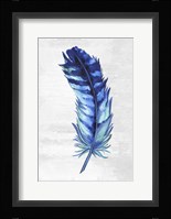 Indigo Feather I Framed Print