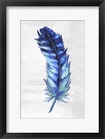 Indigo Feather I Framed Print