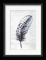 Indigo Feather II Framed Print