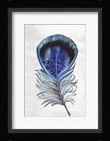 Indigo Feather III Framed Print