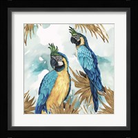 Golden Parrots Framed Print