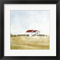 Red Farm House I Fine Art Print