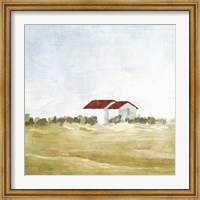 Red Farm House I Fine Art Print