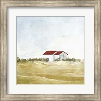 Red Farm House I Fine Art Print