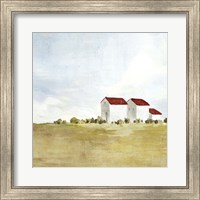 Red Farm House II Fine Art Print