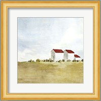 Red Farm House II Fine Art Print