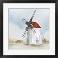 Red Windmill II Framed Print