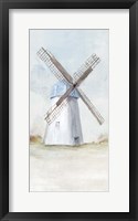 Blue Windmill I Framed Print