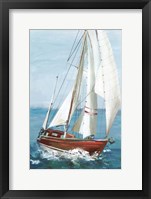 Single Sail II Framed Print