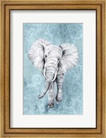 Blue Paisley Elephant Fine Art Print