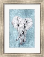 Blue Paisley Elephant Fine Art Print