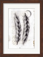 Vintage Feathers I Fine Art Print