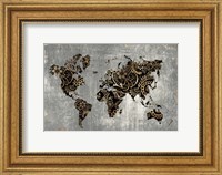 Gold World Map Fine Art Print