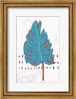 Blue Tropical Leaf I Fine Art Print