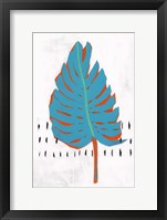 Blue Tropical Leaf I Fine Art Print