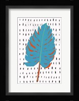 Blue Tropical Leaf II Framed Print