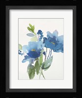 Blue Flower Garden II Framed Print