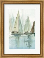 Blue Sailboats II Fine Art Print