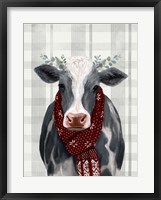 Yuletide Cow II Framed Print