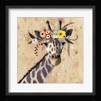 Klimt Giraffe II Framed Print