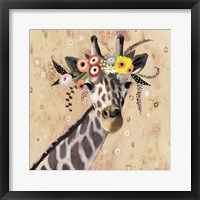 Klimt Giraffe II Framed Print