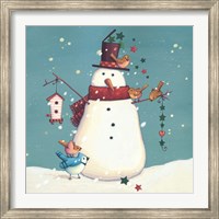 Folk Snowman I Fine Art Print
