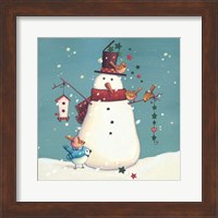 Folk Snowman I Fine Art Print