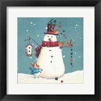 Folk Snowman I Framed Print