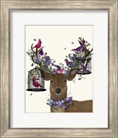 Deer Birdkeeper, Tropical Bird Cages Fine Art Print