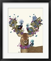 Deer Birdkeeper, Blue Pigeons Fine Art Print