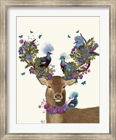 Deer Birdkeeper, Blue Pigeons Fine Art Print