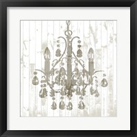 Shiplap Chandelier I Fine Art Print