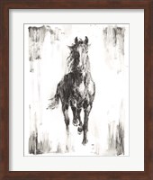 Rustic Black Stallion I Fine Art Print