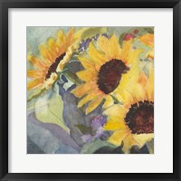 Sunflowers in Watercolor I Fine Art Print