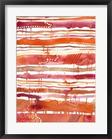 Tangerine Stripes II Framed Print